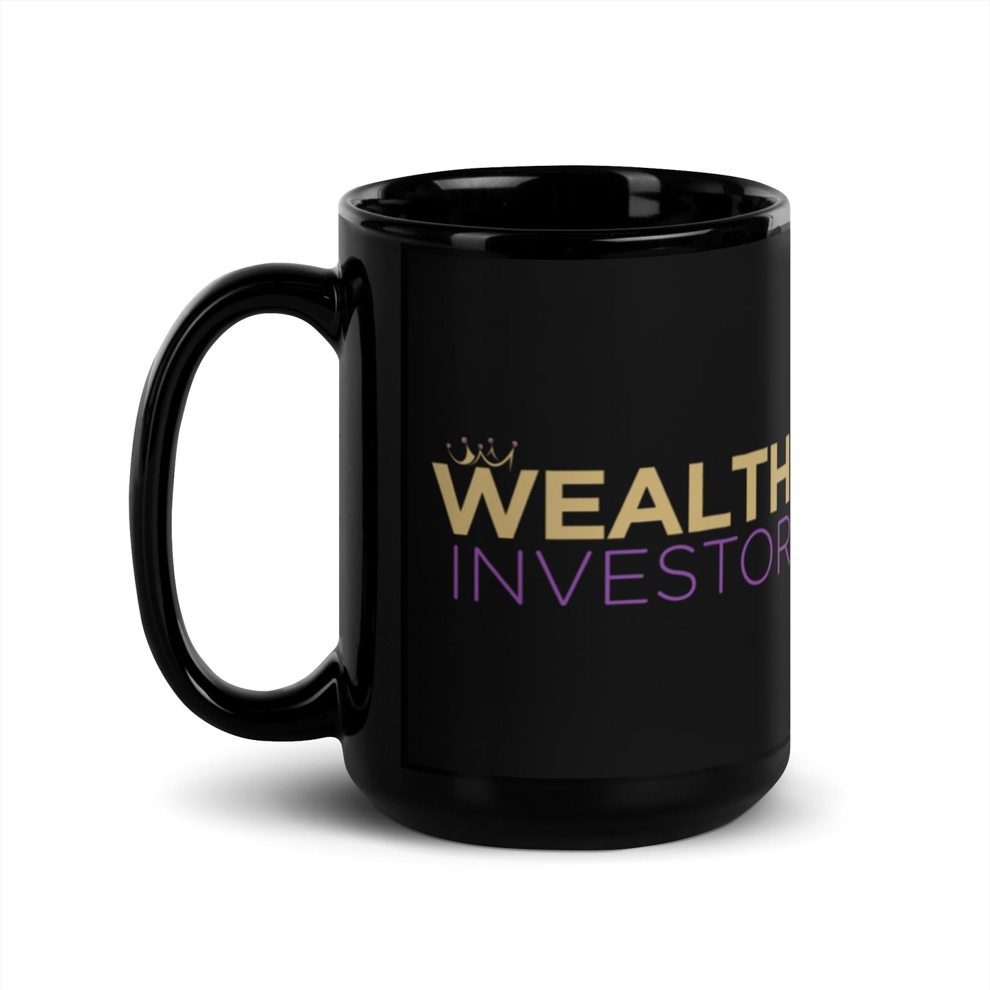 Wealth Investor Black Glossy Mug