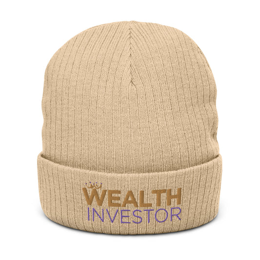 Wealth Investor Ribbed knit beanie
