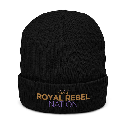 Royal Rebel Nation Ribbed knit beanie
